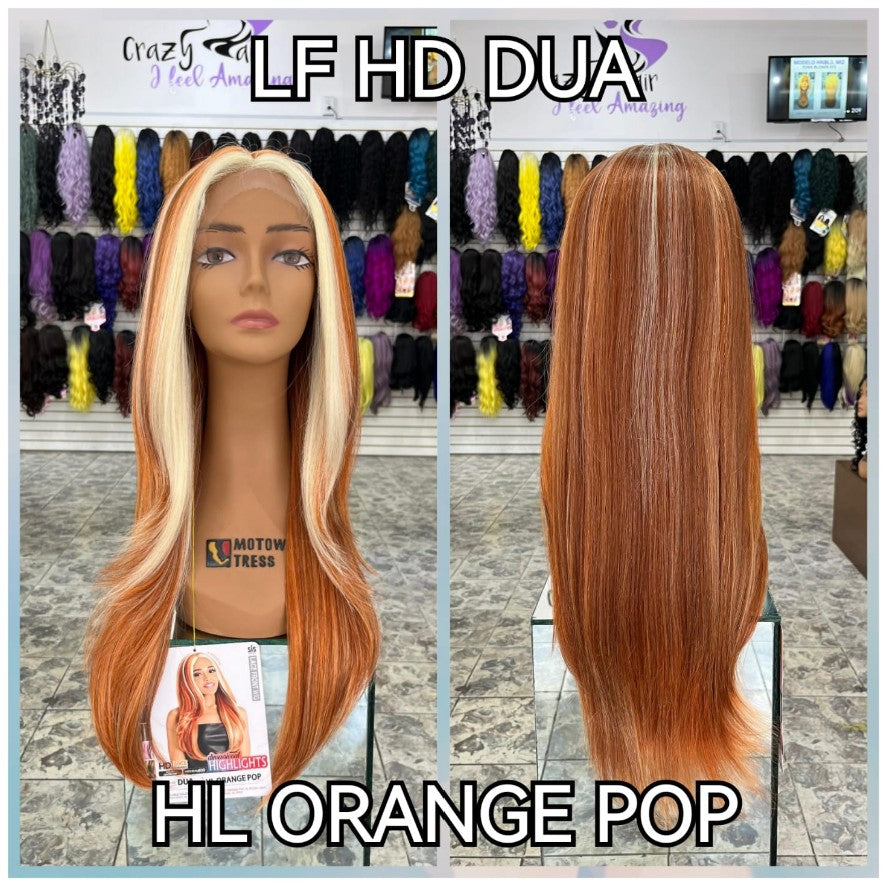 DUA - Peluca HD Lace Front, Center Part