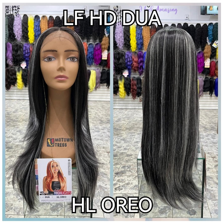 DUA - Peluca HD Lace Front, Center Part
