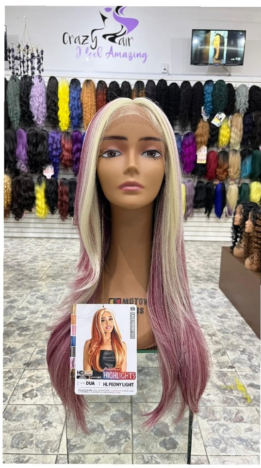 DUA - Peluca HD Lace Front, Center Part