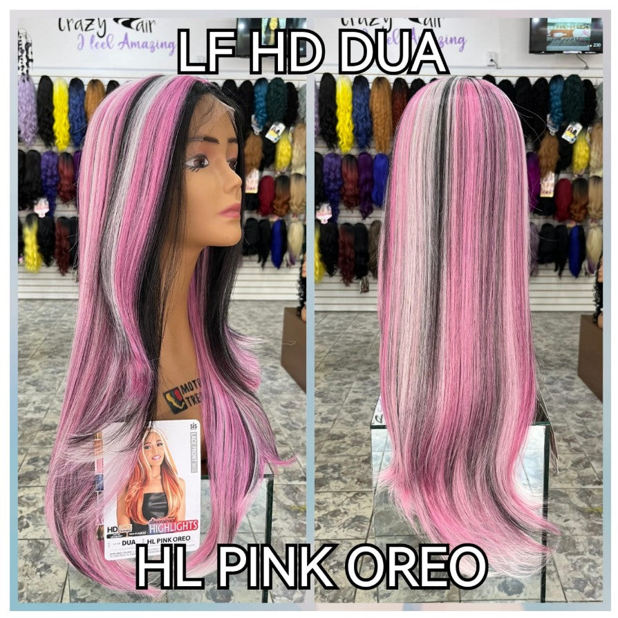 DUA - Peluca HD Lace Front, Center Part