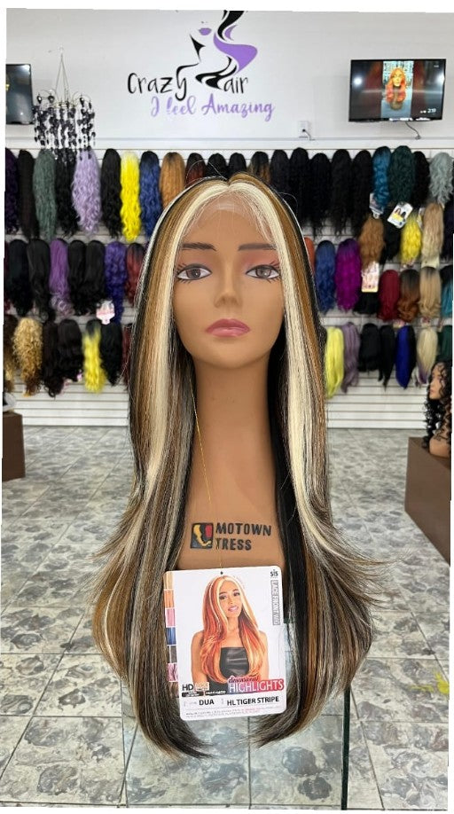DUA - Peluca HD Lace Front, Center Part
