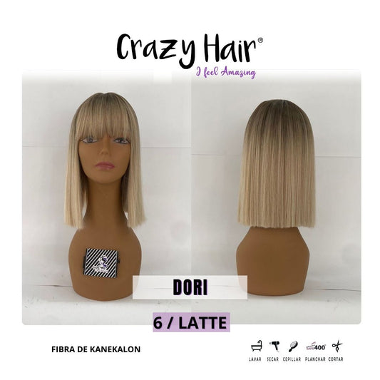 DORI - Peluca con Fleco Crazy Hair