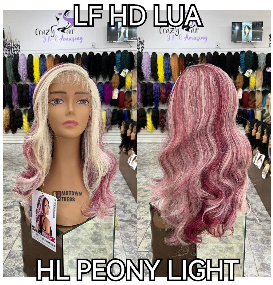 LUA - Peluca HD Lace Front, Center Part, Highlights