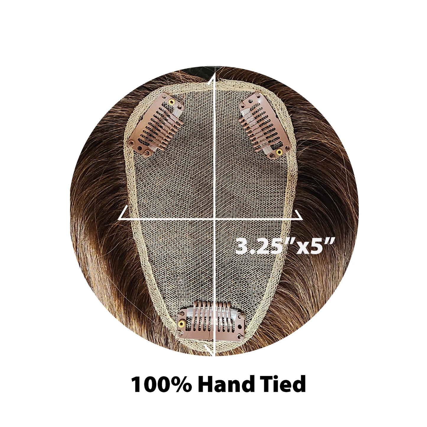 H-TP302 - Topper 100% Cabello Humano, Lace 3.25x3.25, 16 Pulgadas