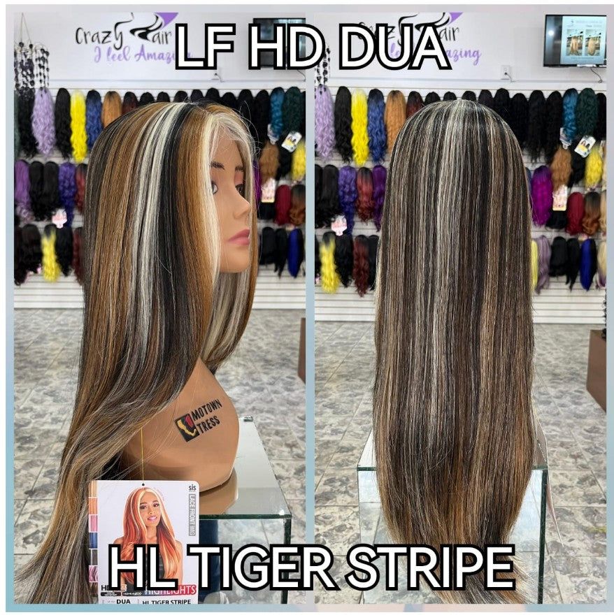 DUA - Peluca HD Lace Front, Center Part
