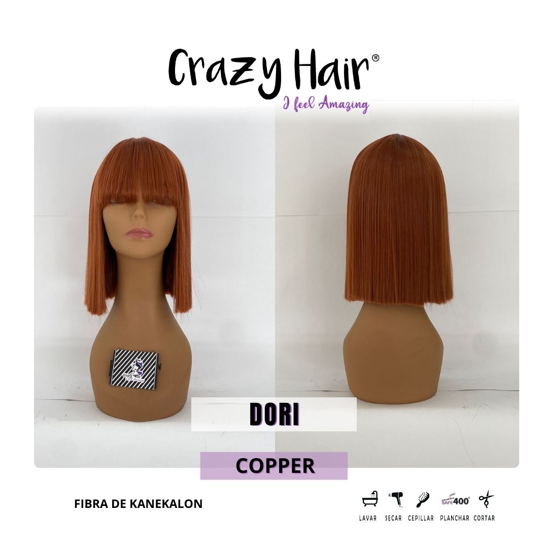 DORI - Peluca con Fleco Crazy Hair