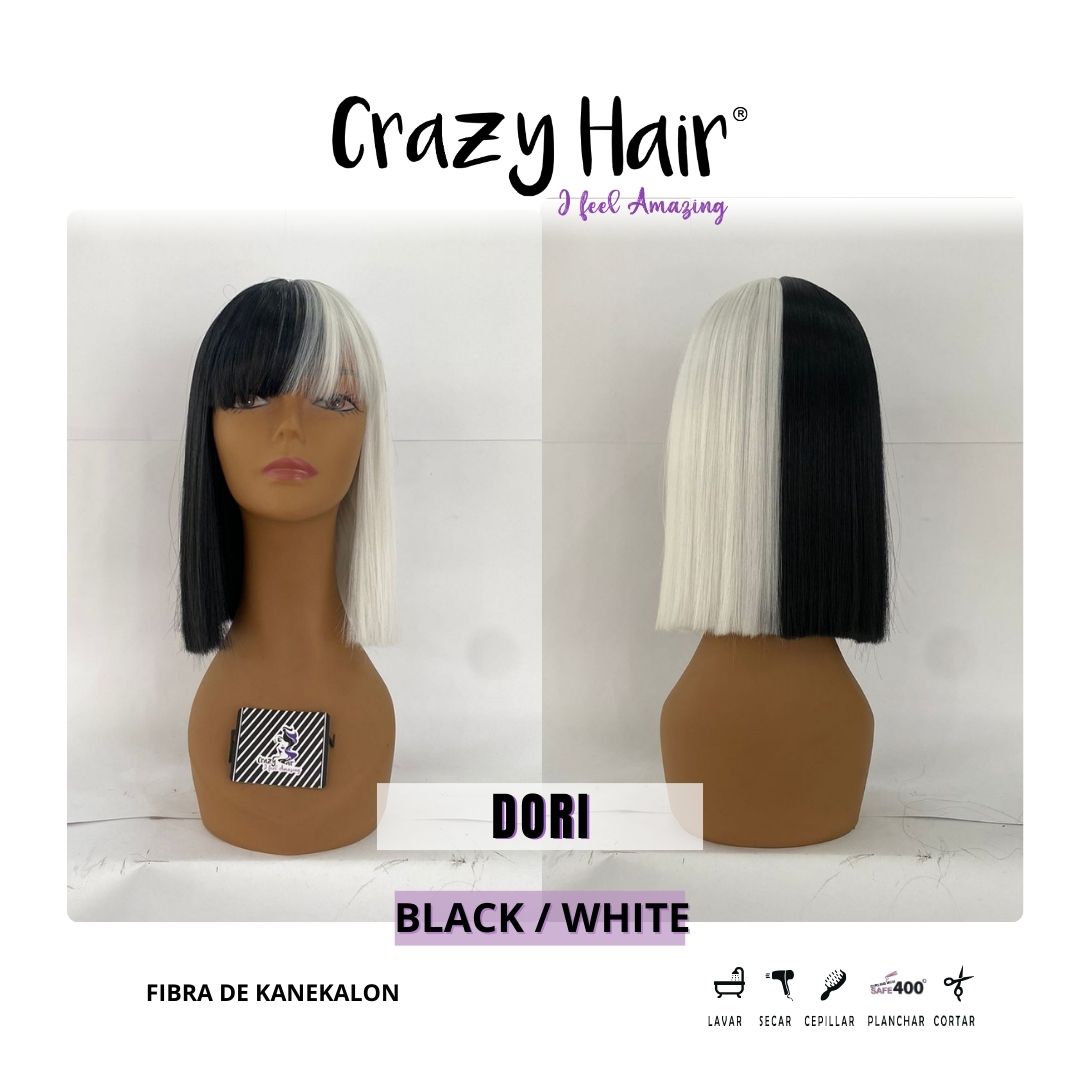 DORI - Peluca con Fleco Crazy Hair
