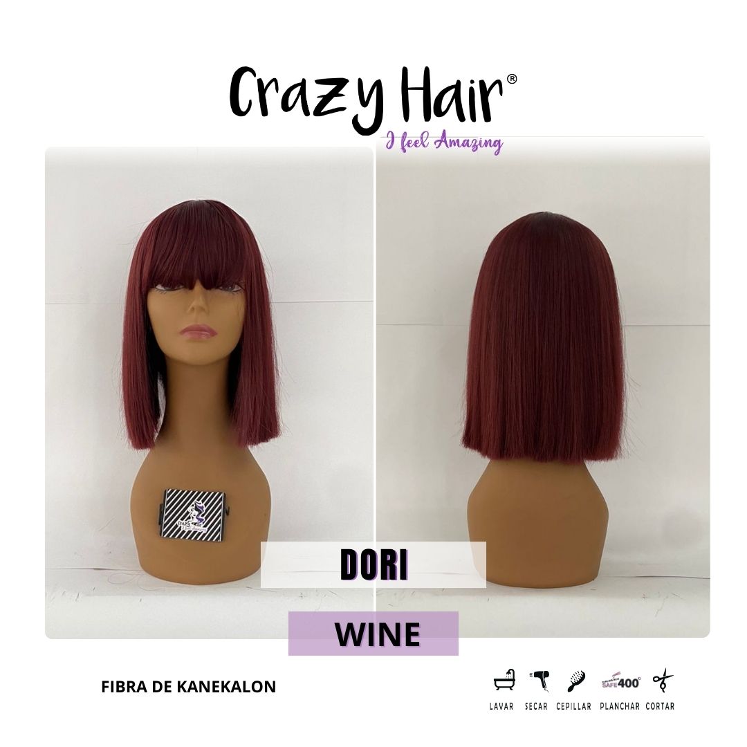 DORI - Peluca con Fleco Crazy Hair
