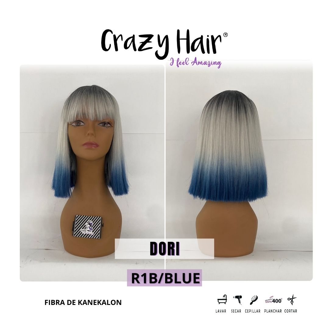 DORI - Peluca con Fleco Crazy Hair