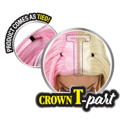 BEE - Peluca HD Lace Front, Crown T Part