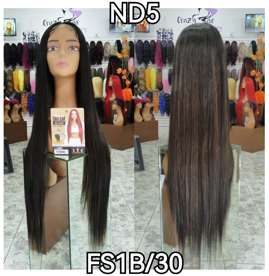 EXL ND5 - Peluca HD Lace Front, Free Shiftable Part, 34" de Largo