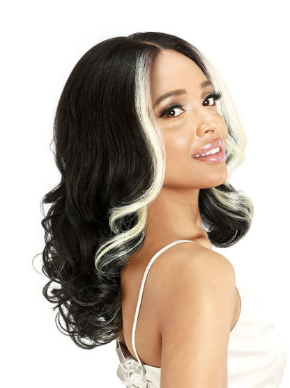 MELLY - Peluca Cabello Humano Mix, HD Lace Front, Lace 13x4, Glueless